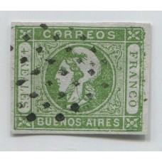 ARGENTINA 1859 GJ 16 ESTAMPILLA CLASICA MUY BONITO EJEMPLAR U$ 110